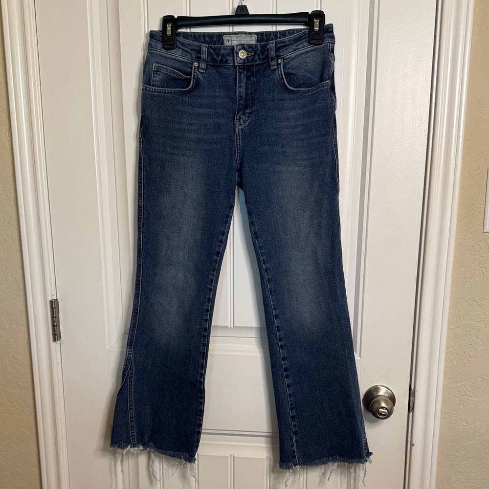 Free People Dark Blue Flare Jeans